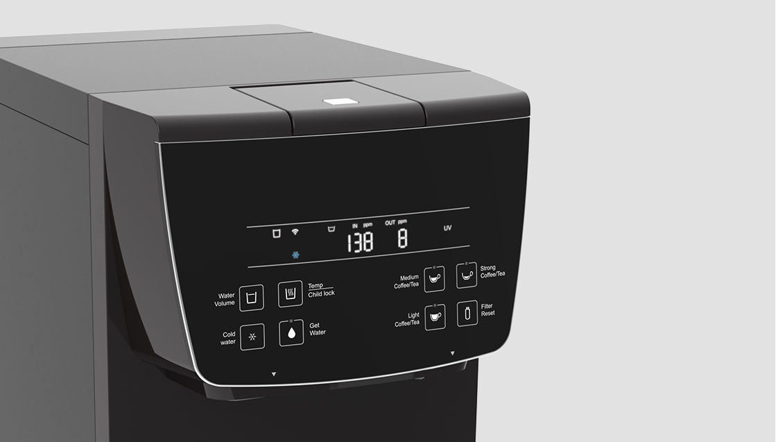 Hot cold water dispenser with child lock